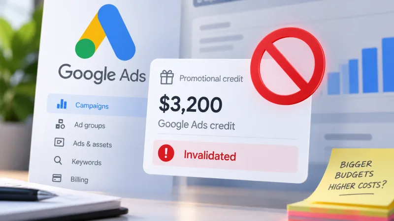 Google Ads отзывает промокредиты после выполнения условий: что делать рекламодателю